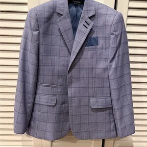Kids' Blue Plaid Blazer